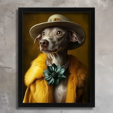 Greyhound Wall Art Dog in Fur