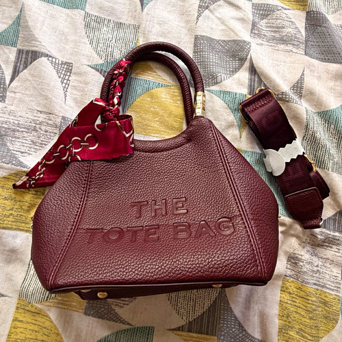 The tote bag burgundy - the, pebbled