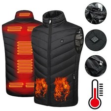 Electric Heated Vest Winter Jacket USB Heated Quick Heating Body Warmer 3 Levels