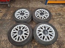 FIAT 500 15 INCH ALLOY WHEELS RIMS & TYRES X 4 SET 185/55/15 4X98 PCD 2008-2015