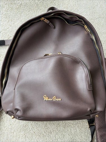Silver cross dark brown - cross,