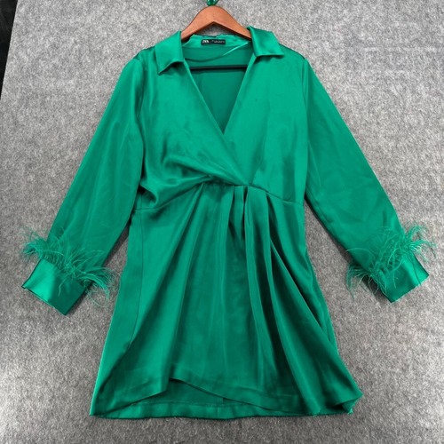 Zara dress womens green - zara, l