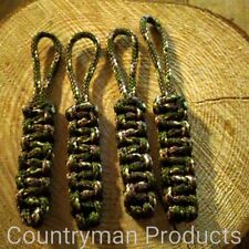 Set of 4 Camo Zip Pullers. Shooting, Ferreting, Fieldsports, Wildfowling