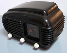 Tesla Talisman 308U Art Deco, Streamlined Bakelite Valve Radio, Czech 1953 - 58