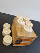 1 x Crabtree Vintage 3000 Cream Bakelite Toggle Light Switch 1 Way New Old Stock