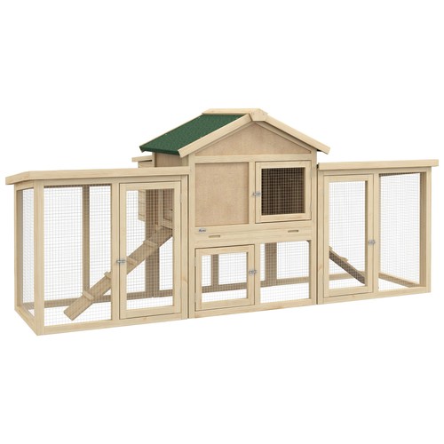 Pawhut wood chicken coop - pawhut,
