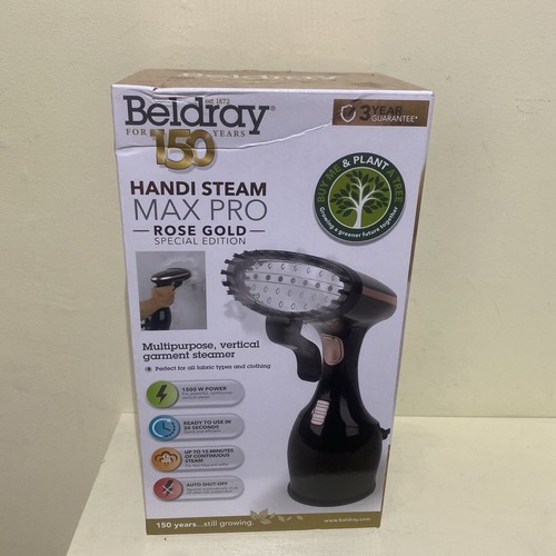 Beldray rose gold handi steam - gold,