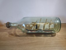 Antique ship in a bottle SS Great Western Vintage Trench Art Style