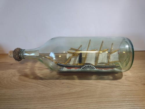 Antique ship bottle ss - in,