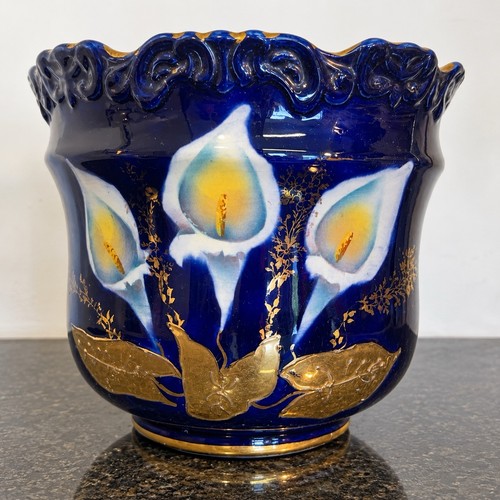 Large cobalt blue ceramic - blue,