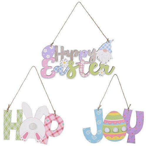 Happy easter door - hanging, sign