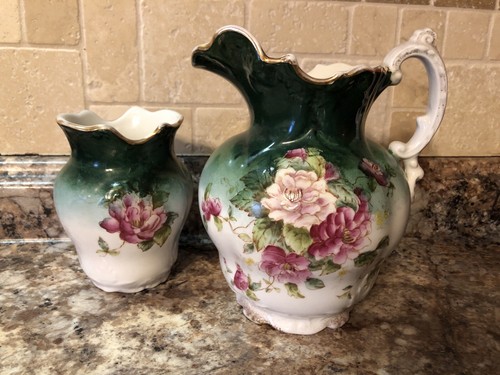 Antique floral porcelain - antique,