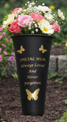 Mum memorial grave vase flower - memorial,