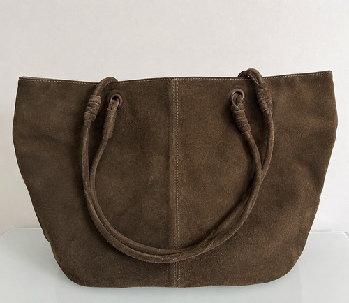 Brown suede leather - brown, boho