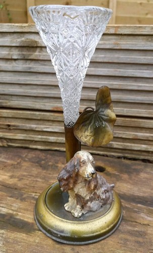 Antique single brass epergne - brass,