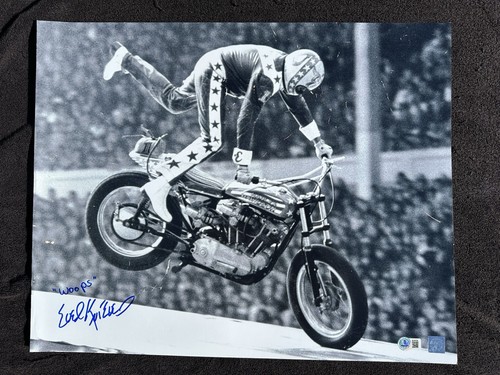 Evel knievel signed 16x20 - evel,