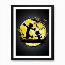 Calvin and Hobbes II Art Print Framed Wall Art Poster Canvas Print Picture