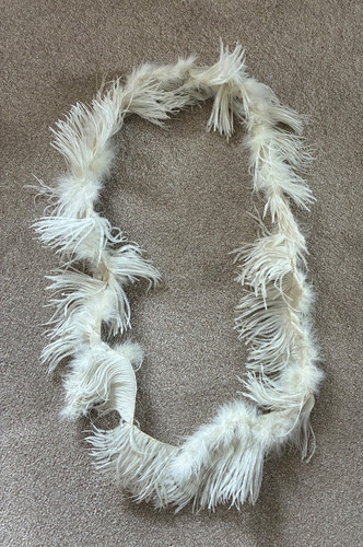 Vintage white ostrich feather - ostrich,