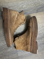 Marsell Brown Suede Combat Boots Size 37