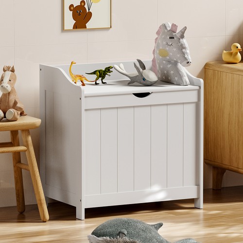Large wooden ottoman storage - large,