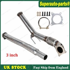 FOR VW GOLF MK5 MK6 2.0 GTI TURBO 3" STAINLESS STEEL EXHAUST DECAT DOWNPIPE NEW