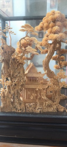 Vintage chinese cork carving - vintage,