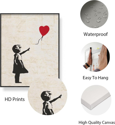 Set banksy wall art prints - 9,