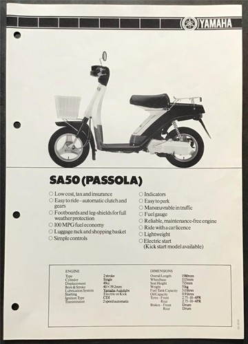 Yamaha sa50 passola motorcycle - passola,
