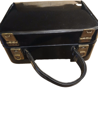 Vintage black vinyl vanity - vinyl,