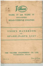 VILLIERS Mk2T 250cc & Mk3T 324cc ENGINE/GEAR UNIT 1964 OWNER HANDBOOK/PARTS LIST