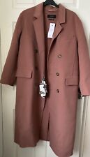 Weekend MAX MARA Long Coat Wool Oversized Rose Pink Brand NEW