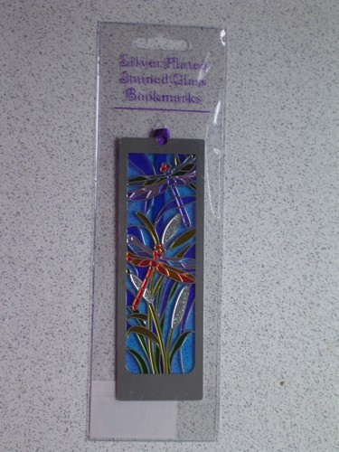 Dragonfly bookmark stained - dragonfly, bookmark@stained