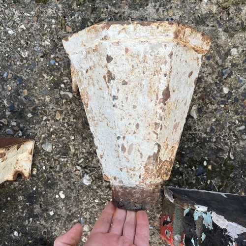 Vintage cast iron rain drain - cast,