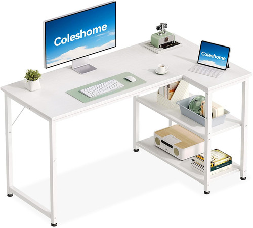 Shaped gaming desk for small - l,