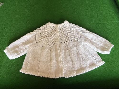 Hand knitted white