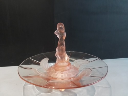 Art deco pink glass juno - pink,