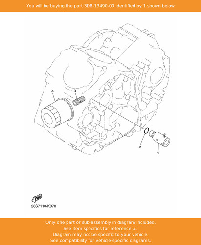 Yamaha relief valve - valve, assy