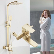 Brushed Gold Exposed Bathroom