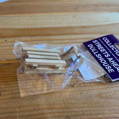 Dolls house wooden sledge - dolls, 12th