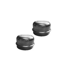 2 x Replacement 50mm Metal Hub Cap Wheel Dust Trailer Bearing Grease Cover