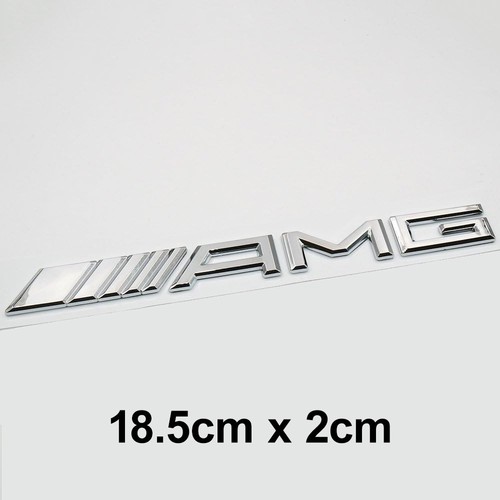 Amg badge emblem chrome silver - badge,