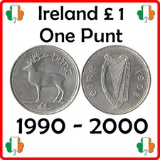 Ireland | Irish 1 Pount | £ 1 Punt | Deer | 1990 - 2000