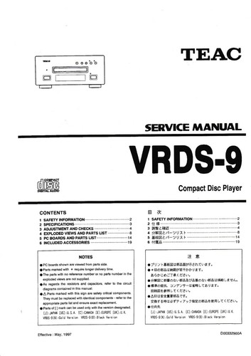 Service manual for teac - service,