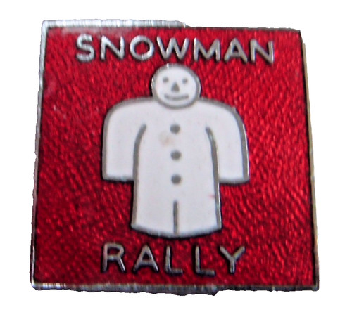 Vintage snowman rally red - vintage,