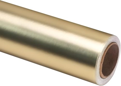 Gold wrapping paper roll - roll, 43cm