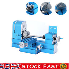 New 220V Mini Metal Lathe DIY Miniature Lathe Wood Model Machiner Making Tool UK