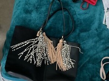 River Island Large Black Faux