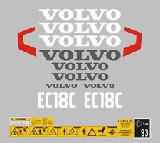 Volvo EC18C Mini Digger Decal