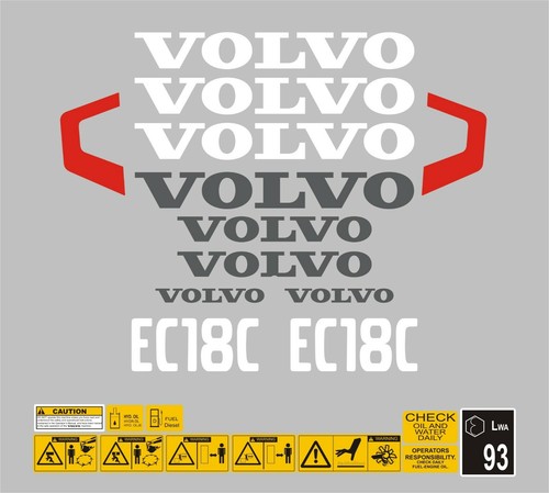 Volvo ec18c mini - digger, decal