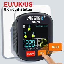 Digital Display Smart Socket Tester Outlet Checker Voltage Detector 30mA RCD